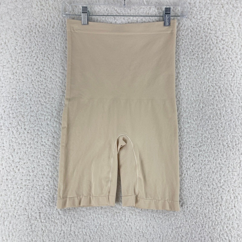 Yummie by Heather Thomson Beige Pull On Stretch Shaper Shorts‎ Womens Size M/L